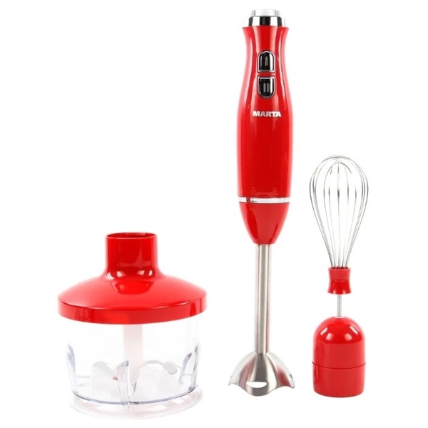 ბლენდერი ჩოფერით MARTA MT-1562 600ML 900 Watt Red