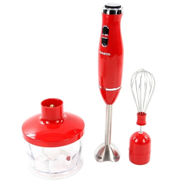 ბლენდერი ჩოფერით MARTA MT-1562 600ML 900 Watt Red