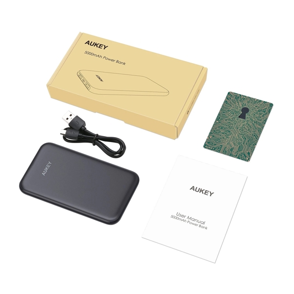 პორტატული დამტენი AUKEY PB-N59 5000mAh / 18.5Wh Power Bank Black