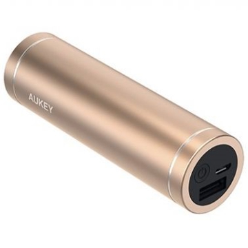 პორტატული დამტენი AUKEY PB-N54 5000MAMP Lipstick Style Power Bank Gold