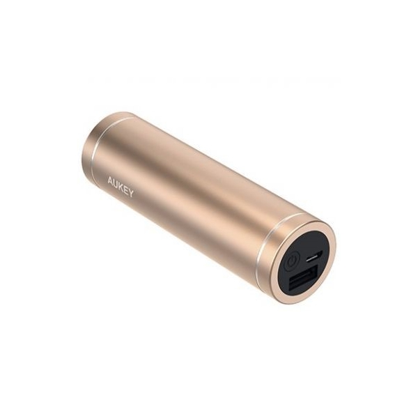 პორტატული დამტენი AUKEY PB-N54 5000MAMP Lipstick Style Power Bank Gold