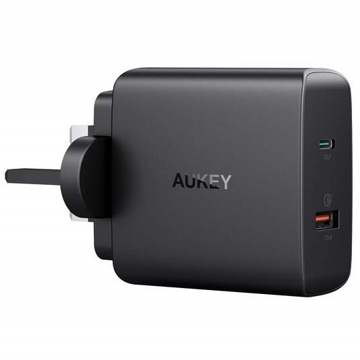 დამტენი AUKEY PA-Y11 48W 2 Port USB-C With PD2.0 + Quick Charge 3.0 Black