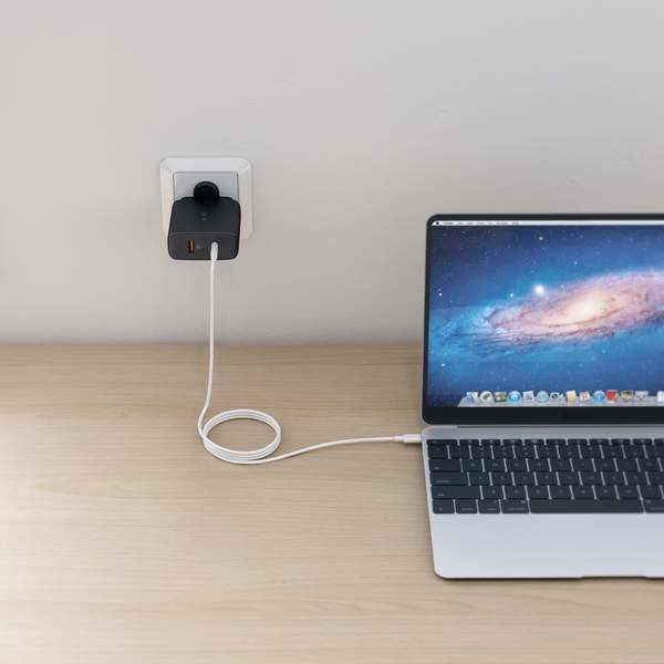 დამტენი AUKEY PA-Y11 48W 2 Port USB-C With PD2.0 + Quick Charge 3.0 Black