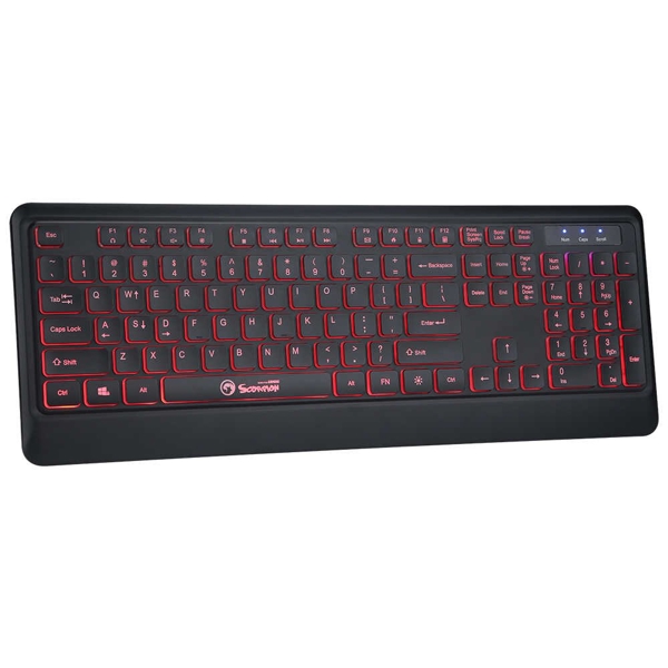 კლავიატურა MARVO K627 Wired Gaming keyboard for desktop computer / 3 colors backlight / Black