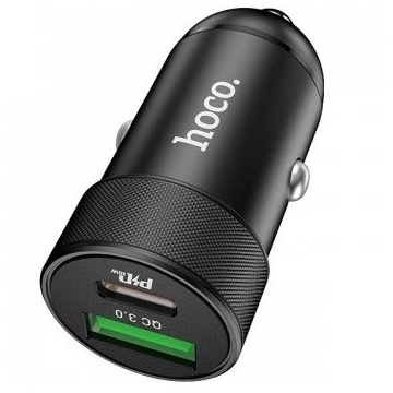 მანქანის დამტენი HOCO Z1 Z32B Speed Up PD+QC3.0 Car Charger Black