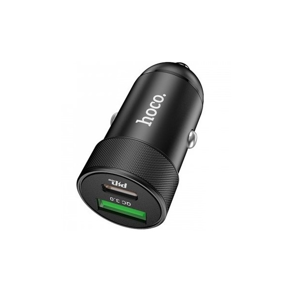 მანქანის დამტენი HOCO Z1 Z32B Speed Up PD+QC3.0 Car Charger Black