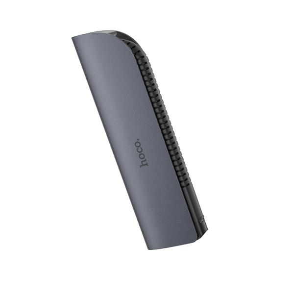 USB ჰაბი HOCO HB13 EasyLink Type-C Converter Metal Gray (Type-C to USB3.0*3 + HDMI + PD)