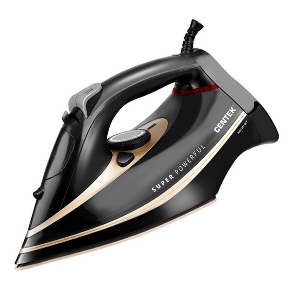 ორთქლის უთო CENTEK CT-2346, 3000W, 0.45L, Steam Iron, Black/Gold