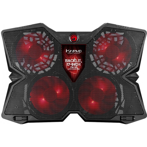 ნოუთბუქის გამაგრილებელი MARVO FN-38RD 17” Laptop Cooler Cooling Pad Red