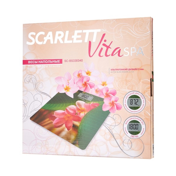 აბაზანის სასწორი SCARLETT SC-BS33E040 Bathroom Scale (SPA flower)