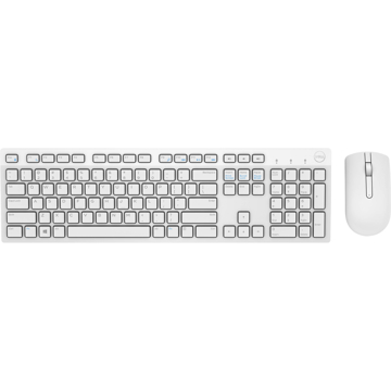 კლავიატურა და მაუსი Dell Wireless Keyboard and Mouse KM636 - White 