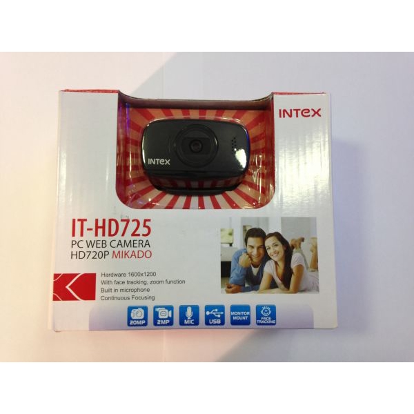 ვებ კამერა მიკროფონით INTEX IT-HD725 PC Web Camera Mikado Black