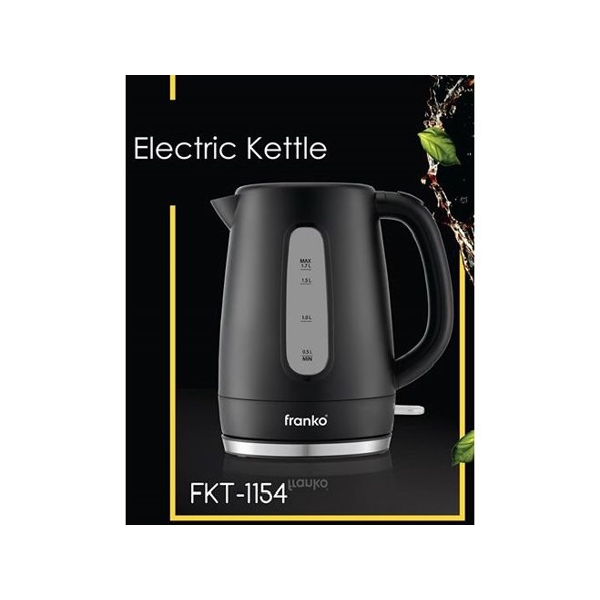 FRANKO FKT-1154, 1500W, 1.7L, Electric Kettle, Black