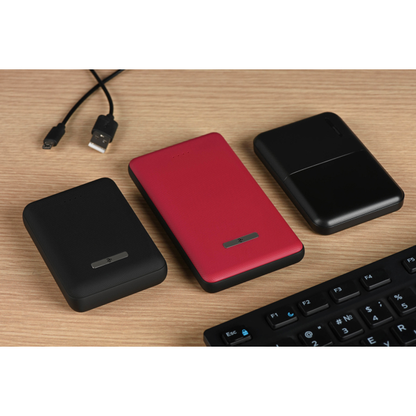 პორტატული დამტენი  2Е SOTA series Slim 20000mAh / DC 5V / 2USB-2.1A&2.1A / red