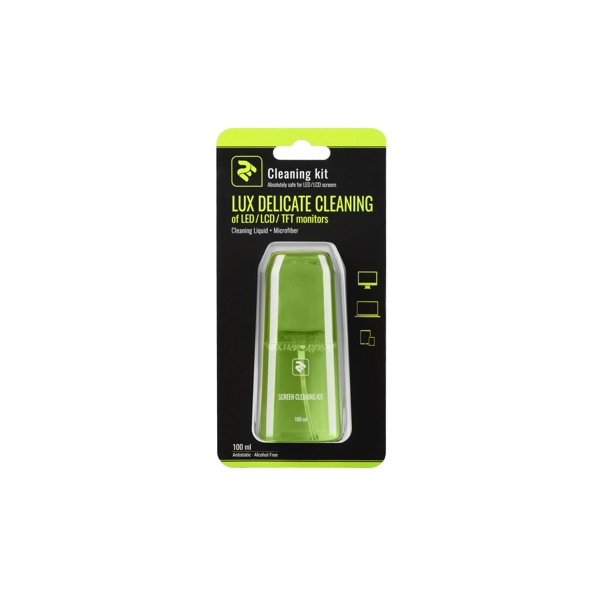 მონიტორის საწმენი 2E Cleaning Kit LUX CLEAN 100ml Liquid for LED / LCD Cloth, Green