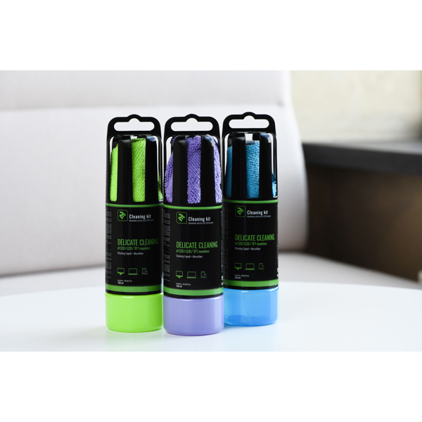 მონიტორის საწმენდი 2E Cleaning Kit 150ml Liquid for LED / LCD Cloth, Green