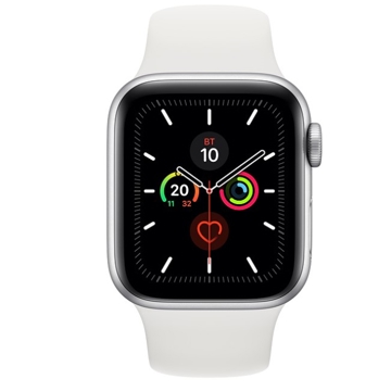 სმარტ საათი APPLE WATCH Series 5 GPS 40 MM Silver Aluminium Case With White Sport Band Model NR A2092