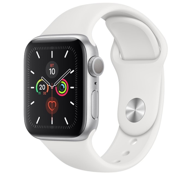 სმარტ საათი APPLE WATCH Series 5 GPS 40 MM Silver Aluminium Case With White Sport Band Model NR A2092