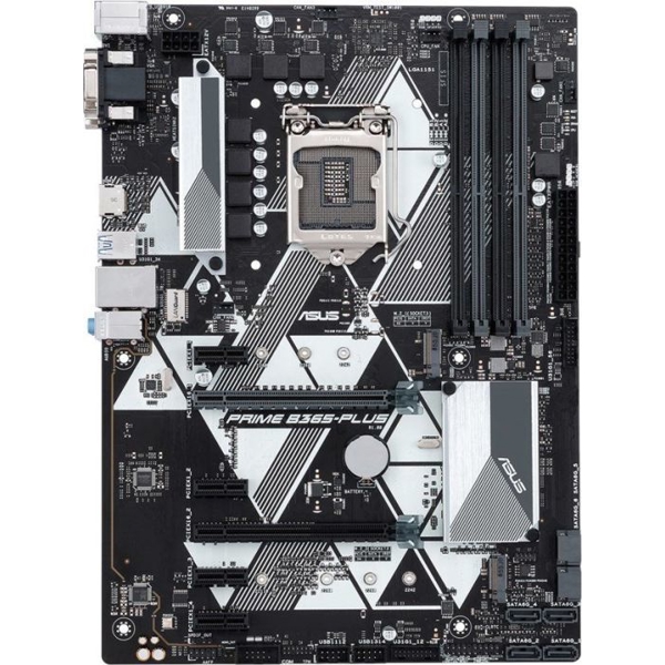 დედა დაფა ASUS Prime B365-PLUS Iintel LGA-1151 ATX Motherboard With Aura Sync RGB Header DDR4 2666MHZ M.2