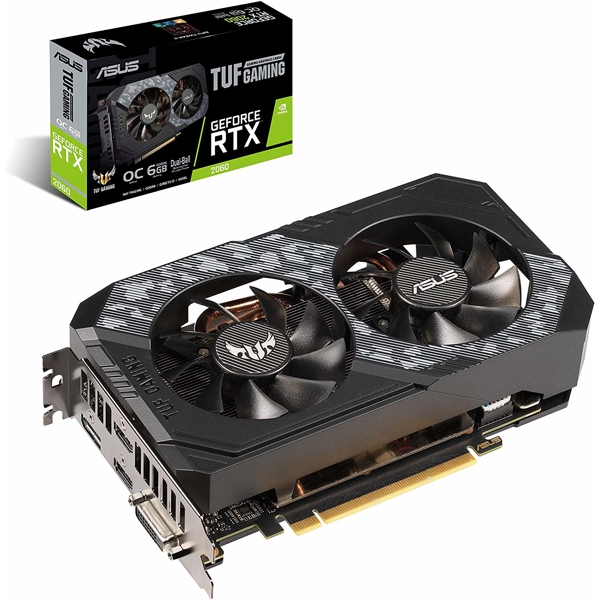 ვიდეო დაფა ASUS TUF-RTX2060-O6G-GAMING NVIDIA GeForce RTX 2060 6 GB GDDR6