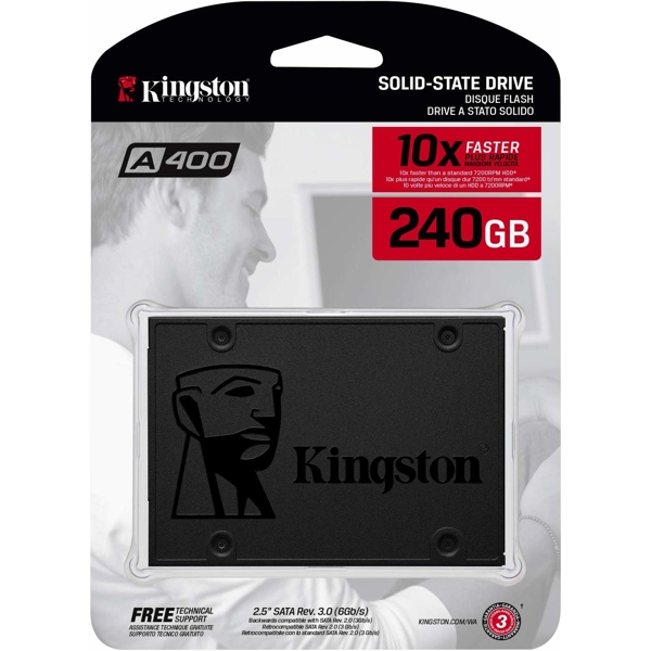 მყარი დისკი Kingston 240GB A400 SATA 3 2.5'' Internal SSD SA400S37-240G