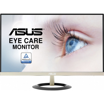 მონიტორი ASUS VZ249Q Eye Care Monitor - 24 inch(23.8 inch viewable) Full HD / IPS / Ultra-slim / Frameless / Flicker Free / Blue Light Filter / Icicle Gold Black