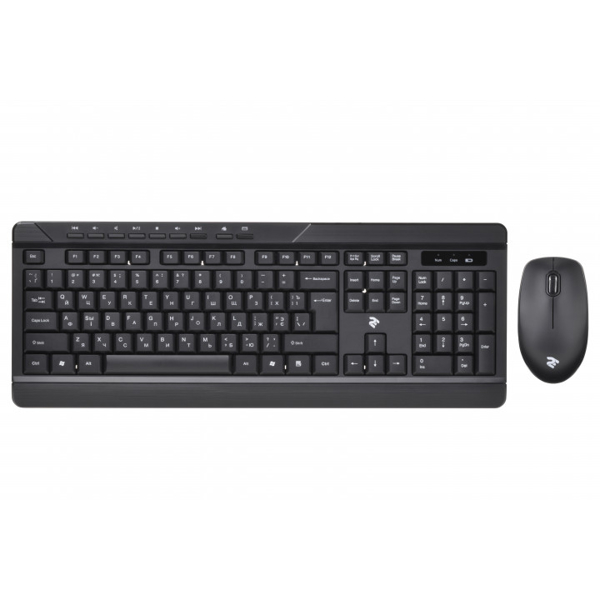 კლავიატურა მაუსი 2E MF410 Wireless Mouse + Keyboard Kit Black