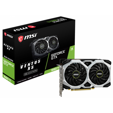 ვიდეო დაფა MSI GeForce GTX1660TI 6GB GDDR6 VENTUS XS