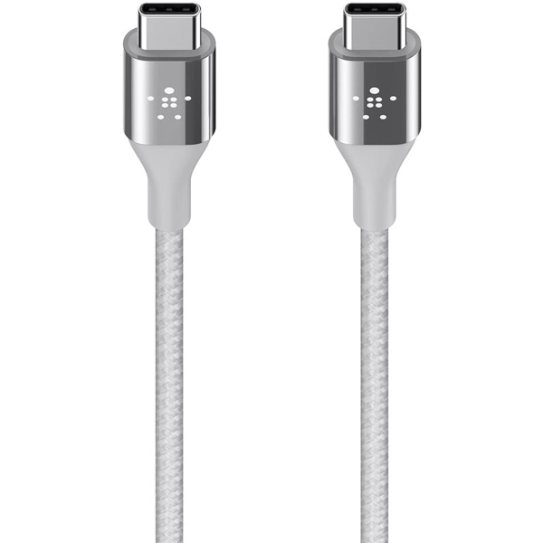 USB კაბელი Belkin Mixit DuraTek USB-C to USB-C Silver