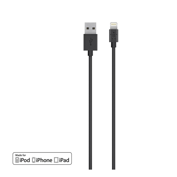 USB კაბელი Belkin F8J023bt2M-BLK Lightning to USB Charge & Sync Cable – 2 m for Apple iPhone and iPad Black