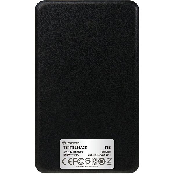 გარე მყარი დისკი Transcend Hard Drive StoreJet 2.5" USB 3.0 1TB StoreJet 25A3 Black