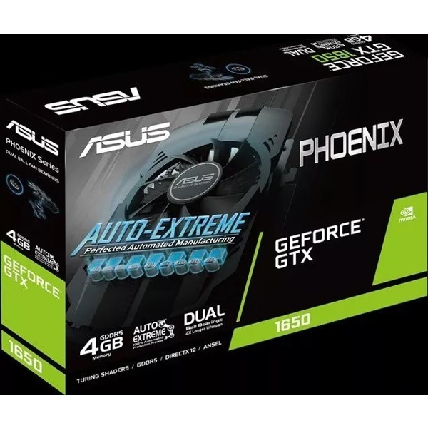 ვიდეო დაფა ASUS GeForce GTX1650 4GB DDR5 PH DVI, HDMI, DisplayPort  