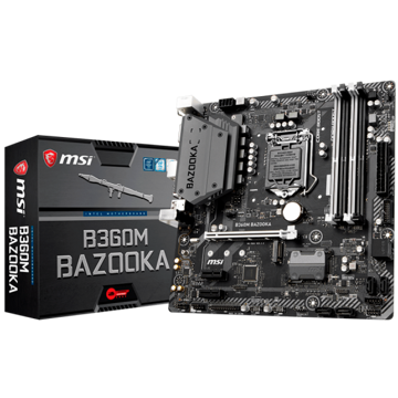 დედა დაფა MSI B360M_BAZOOKA s1151 B360 4xDDR4 M.2 HDMI-DVI M.2 Socket 3 mATX