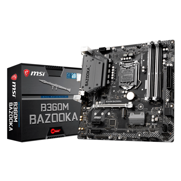 დედა დაფა MSI B360M_BAZOOKA s1151 B360 4xDDR4 M.2 HDMI-DVI M.2 Socket 3 mATX