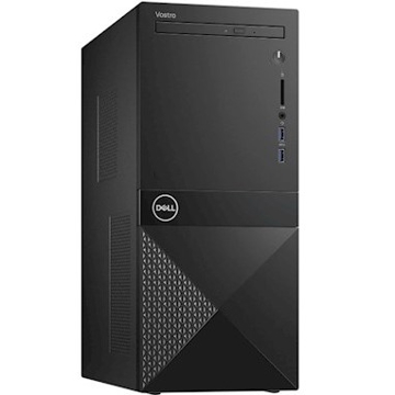 პერსონალური კომპიუტერი Dell Vostro 3670 MT / Intel Core 9th Gen i3-9100 / 1x 8GB 2666MHz / M.2 256GB PCIe SSD / Intel UHD 630 / DVD-RW 9.5m/WLAN + BT/Kb/Mouse / 2x USB 3.1 / 4x USB 2.0 / 1 RJ-45 GB Lan, HDMI, VGA / Black