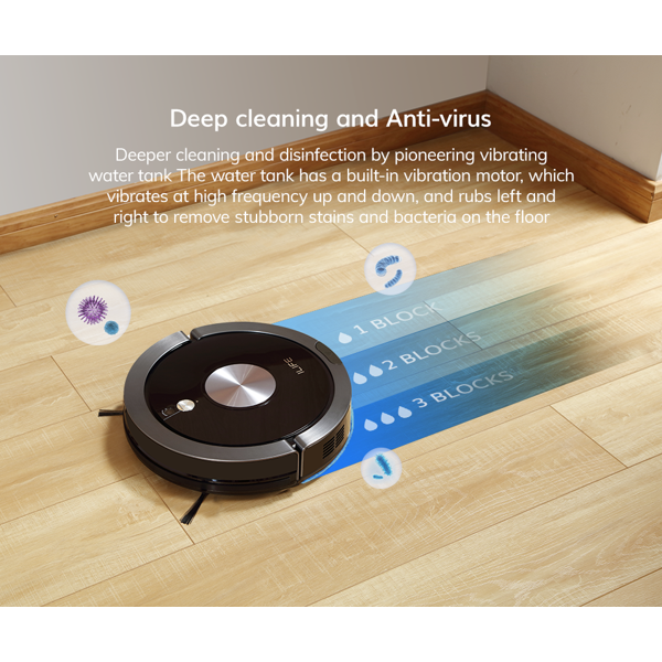 ILIFE A9s Robot Vacuum Cleaner Vacuuming & Wibrating Mopping Smart APP Remote Control Camera Navigation