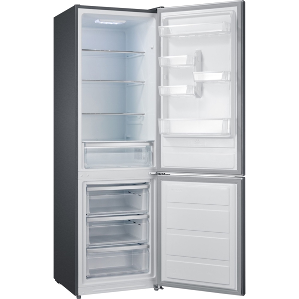 მაცივარი MIDEA HD-413RN refrigerator combination, 305l, Class A ++, H 188 cm, Stainless steel