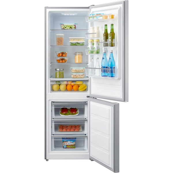 მაცივარი MIDEA HD-413RN refrigerator combination, 305l, Class A ++, H 188 cm, Stainless steel