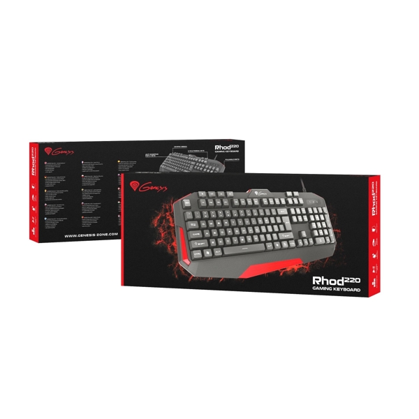 კლავიატურა GENESIS RHOD 220 Gaming Keyboard Keypad RGB Blacklight