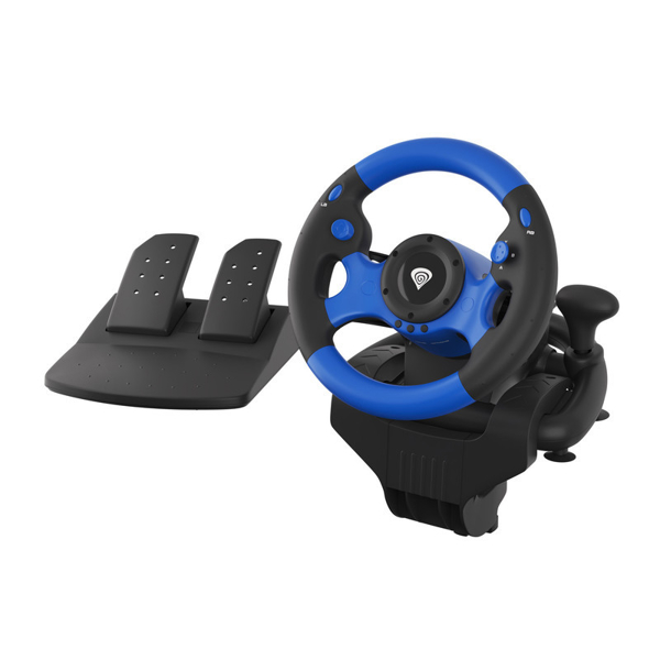 კომპიუტერული საჭე GENESIS SEABORG 350 Joystick And Driving Wheel  For PC, PS3, PS4, XBOX ONE, XBOX 360 OR Nintento Switch Blue/Black