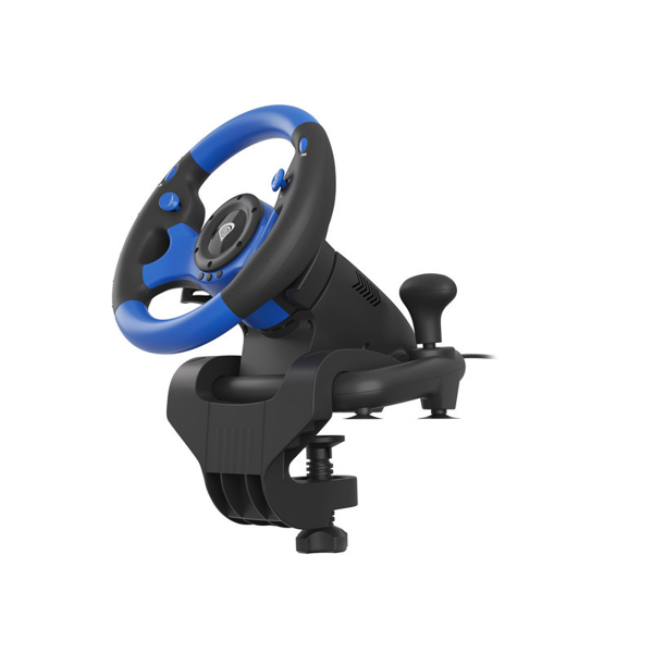 კომპიუტერული საჭე GENESIS SEABORG 350 Joystick And Driving Wheel  For PC, PS3, PS4, XBOX ONE, XBOX 360 OR Nintento Switch Blue/Black