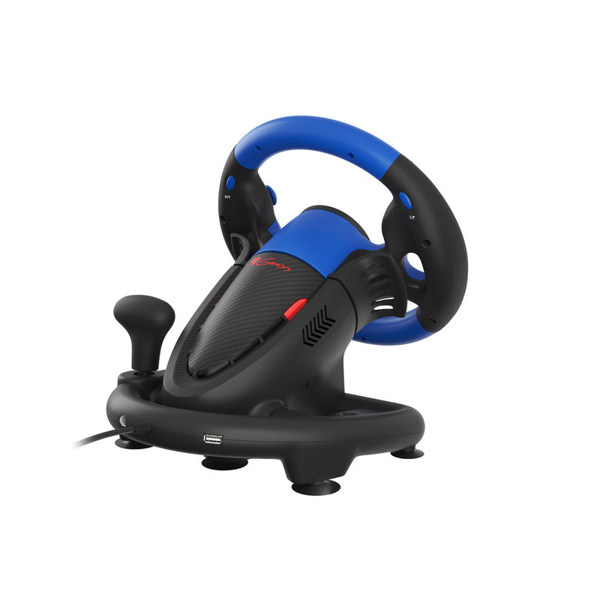 კომპიუტერული საჭე GENESIS SEABORG 350 Joystick And Driving Wheel  For PC, PS3, PS4, XBOX ONE, XBOX 360 OR Nintento Switch Blue/Black