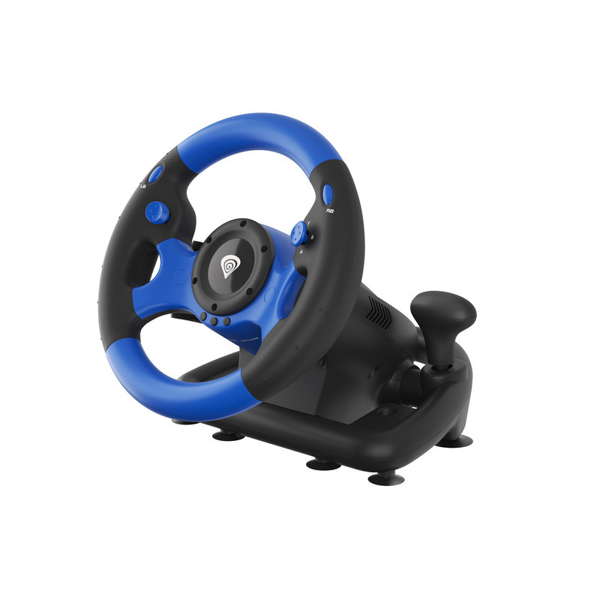 კომპიუტერული საჭე GENESIS SEABORG 350 Joystick And Driving Wheel  For PC, PS3, PS4, XBOX ONE, XBOX 360 OR Nintento Switch Blue/Black