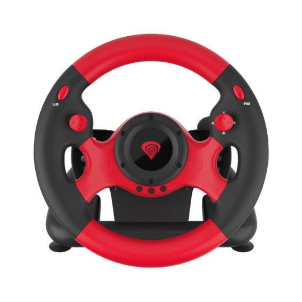 კომპიუტერული საჭე GENESIS SEABORG 300 Joystick And Driving Wheel For Windows 10, Windows XP, Windows VISTA, Windows 8, Windows 7 Black/Red