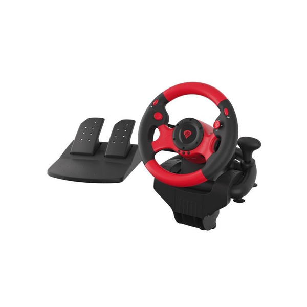 კომპიუტერული საჭე GENESIS SEABORG 300 Joystick And Driving Wheel For Windows 10, Windows XP, Windows VISTA, Windows 8, Windows 7 Black/Red