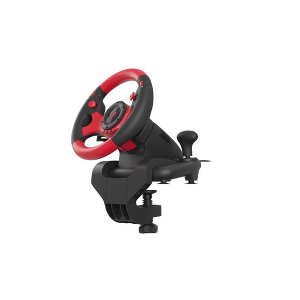 კომპიუტერული საჭე GENESIS SEABORG 300 Joystick And Driving Wheel For Windows 10, Windows XP, Windows VISTA, Windows 8, Windows 7 Black/Red