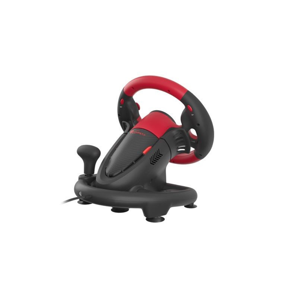 კომპიუტერული საჭე GENESIS SEABORG 300 Joystick And Driving Wheel For Windows 10, Windows XP, Windows VISTA, Windows 8, Windows 7 Black/Red