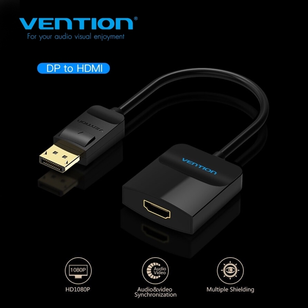 გადამყვანი Vention HBGBB DP to HDMI Converter 0.15M Black