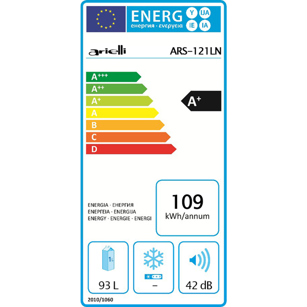 ბარ მაცივარი ARIELLI ARS-121LN E Class A+ White