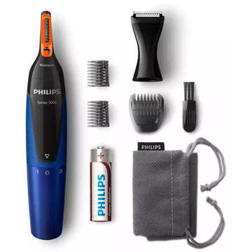 ტრიმერი PHILIPS NT5175/16 Series 5000 Nose and Ear Hair Trimmer (Dual Cut Trimmer), 170 Watt Black/Blue